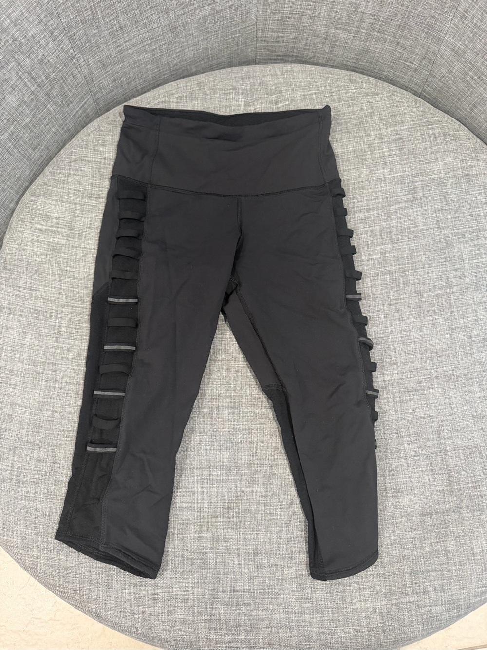 lululemon athletica Black Reflective Logo High-Waist Leggings
